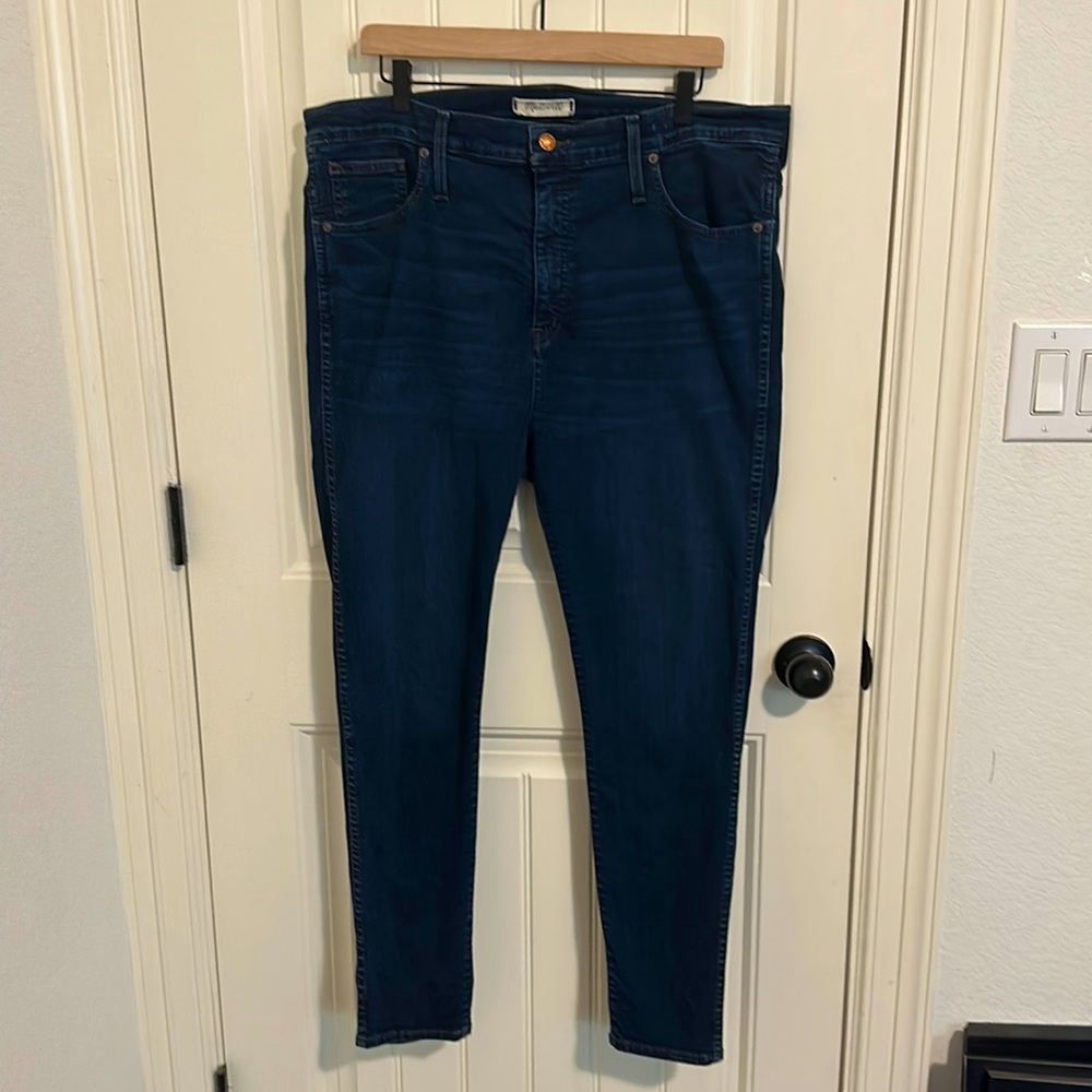 Madewell 10” High Rise Skinny Dark Blue sz 34